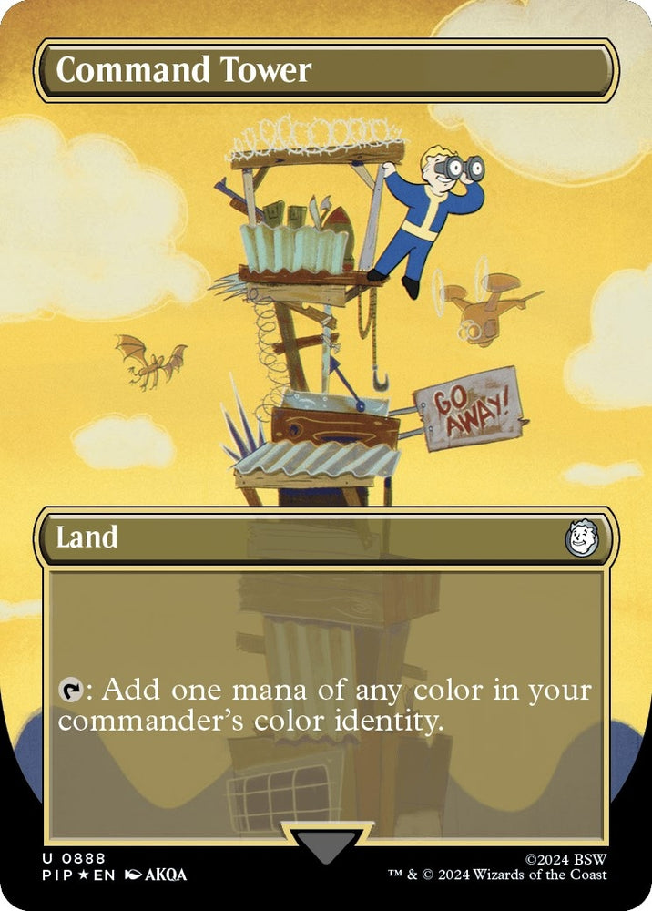 Image for Command Tower (Borderless) (Surge Foil) (888) [Universes Beyond: Fallout]