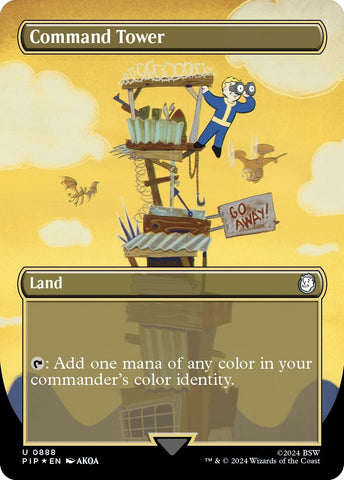 Image for Command Tower (Borderless) (Surge Foil) (888) [Universes Beyond: Fallout]