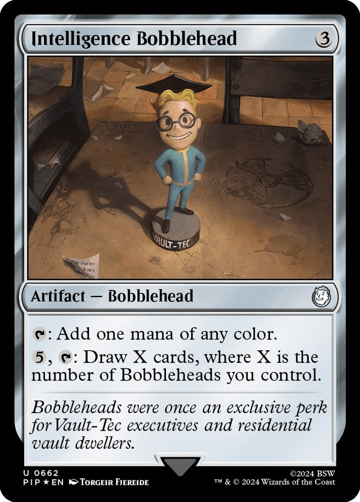 Image for Intelligence Bobblehead (Surge Foil) (662) [Universes Beyond: Fallout]
