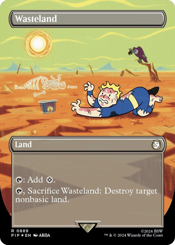 Image for Wasteland (Borderless) (Surge Foil) (889) [Universes Beyond: Fallout]