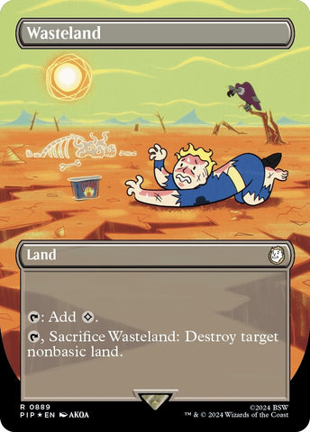 Image for Wasteland (Borderless) (Surge Foil) (889) [Universes Beyond: Fallout]