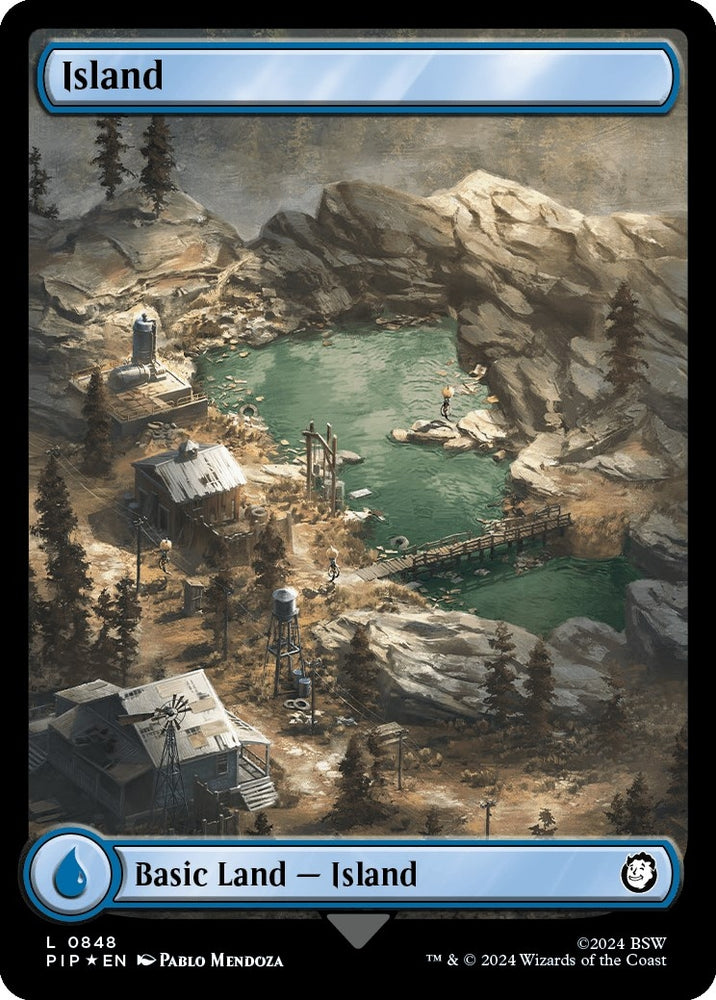 Image for Island (0848) (Surge Foil) (848) [Universes Beyond: Fallout]