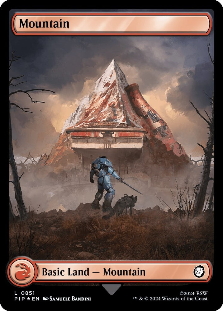 Image for Mountain (0851) (Surge Foil) (851) [Universes Beyond: Fallout]