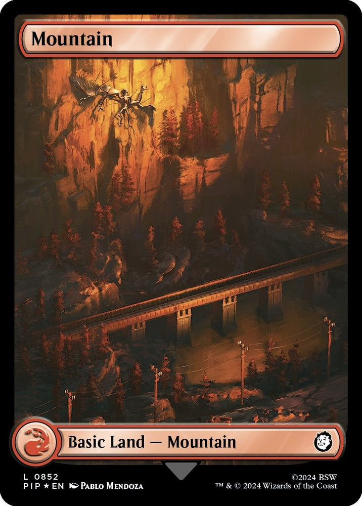 Image for Mountain (0852) (Surge Foil) (852) [Universes Beyond: Fallout]