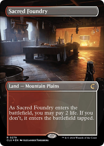 Image for Sacred Foundry (Borderless) (279) [Ravnica: Clue Edition]