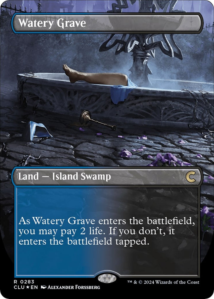 Image for Watery Grave (Borderless) (283) [Ravnica: Clue Edition]