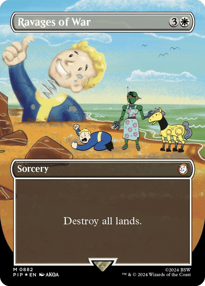 Image for Ravages of War (Borderless) (Surge Foil) (882) [Universes Beyond: Fallout]