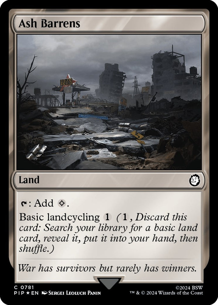 Image for Ash Barrens (Surge Foil) (781) [Universes Beyond: Fallout]