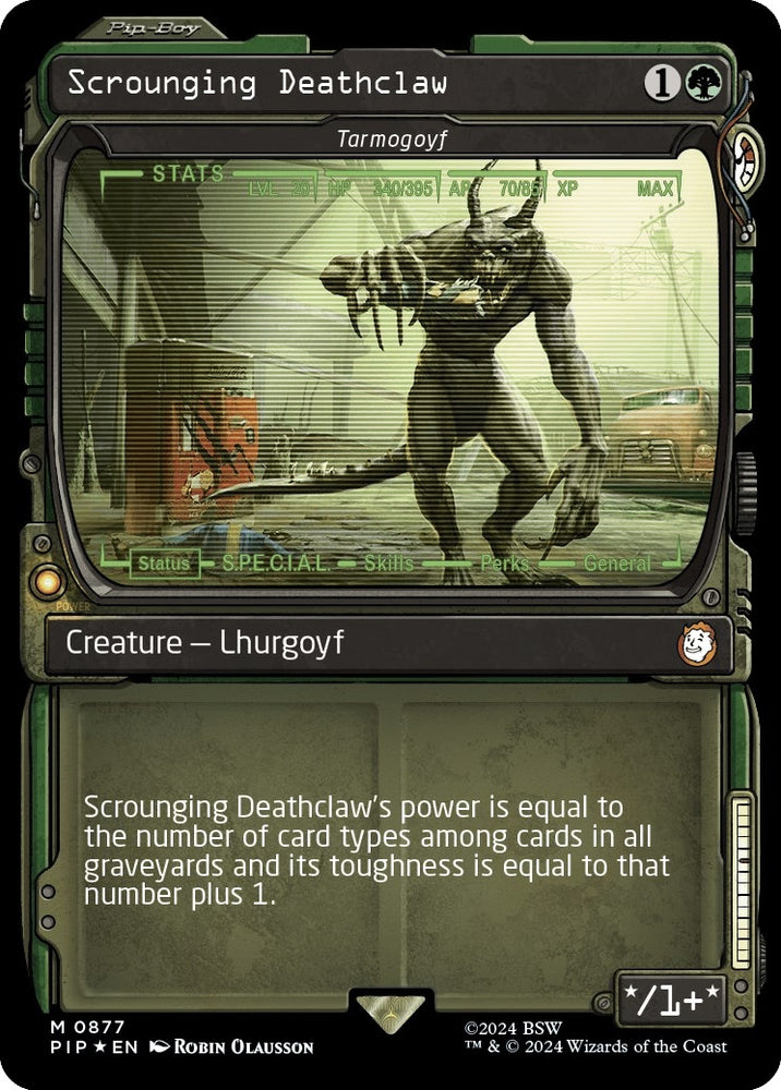 Image for Scrounging Deathclaw - Tarmogoyf (Showcase) (Surge Foil) (877) [Universes Beyond: Fallout]