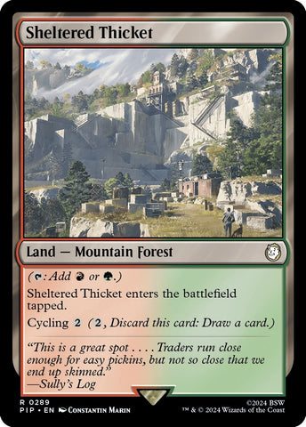 Image for Sheltered Thicket (289) [Universes Beyond: Fallout]