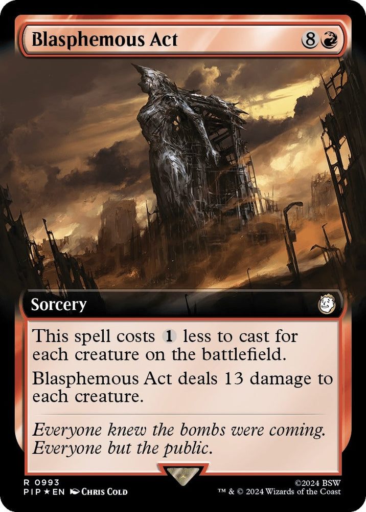 Image for Blasphemous Act (Extended Art) (Surge Foil) (993) [Universes Beyond: Fallout]