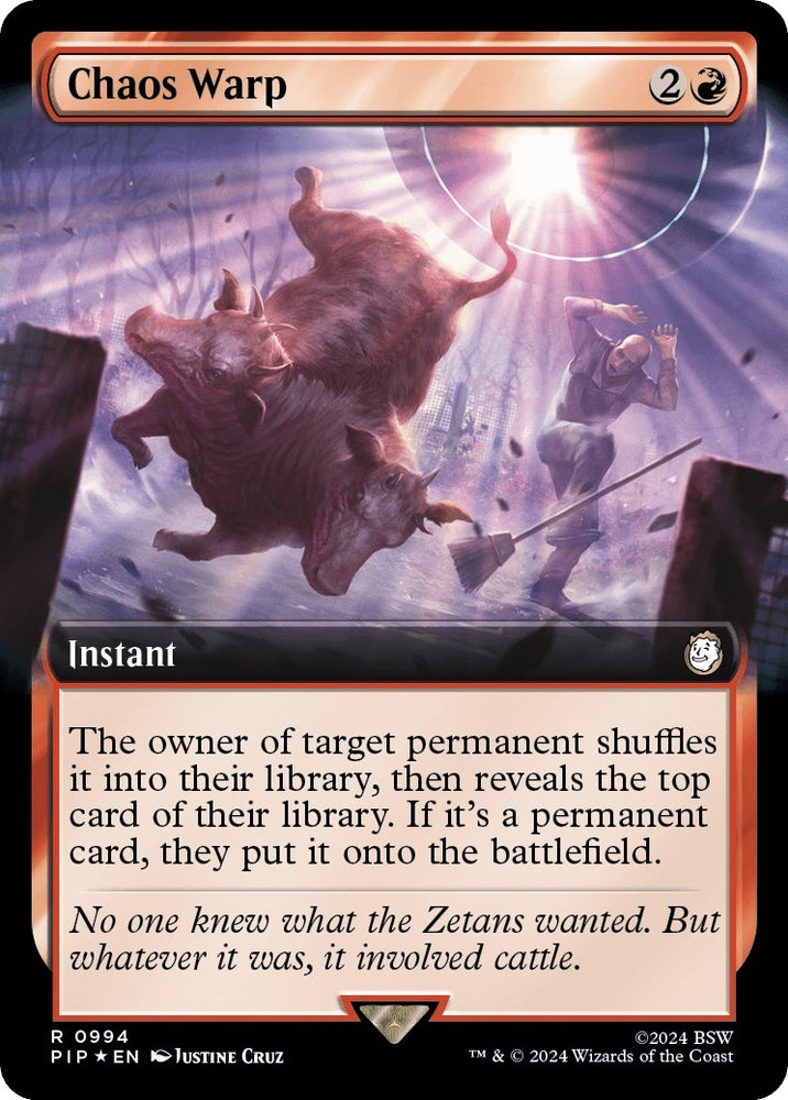 Image for Chaos Warp (Extended Art) (Surge Foil) (994) [Universes Beyond: Fallout]
