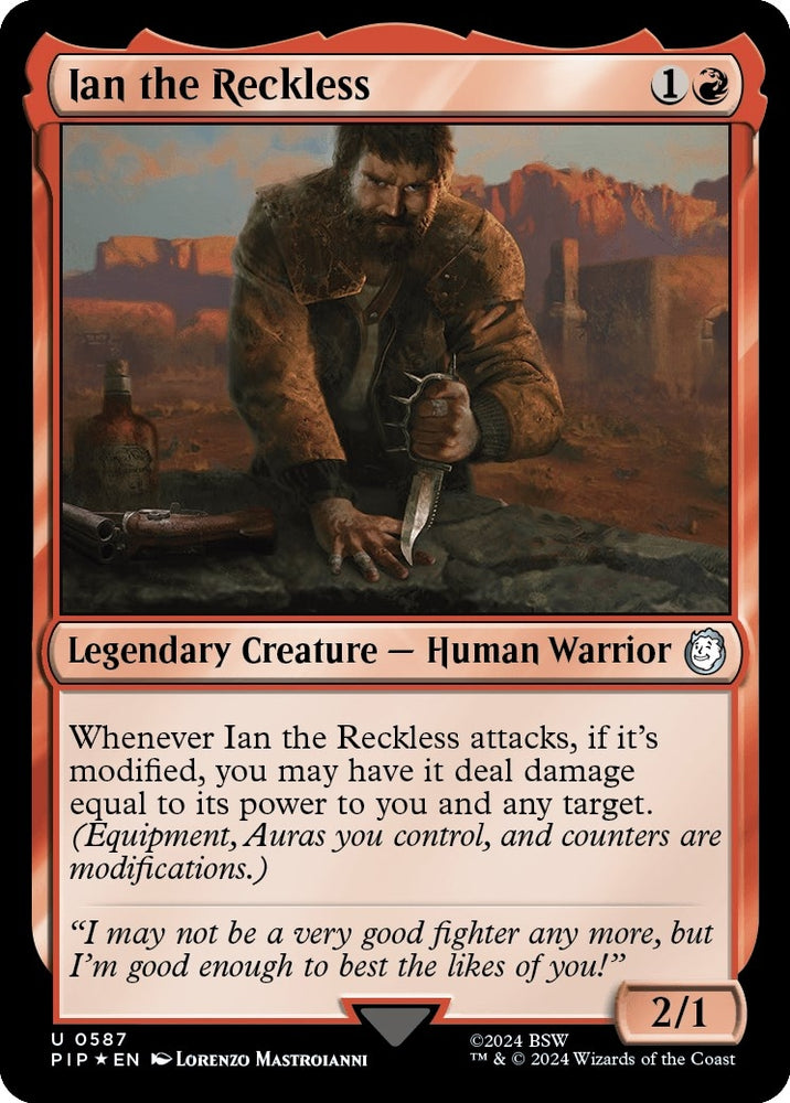 Image for Ian the Reckless (Surge Foil) (587) [Universes Beyond: Fallout]