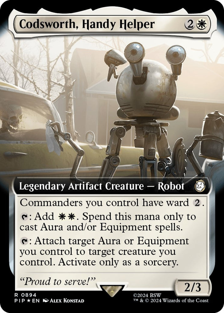 Image for Codsworth, Handy Helper (Extended Art) (Surge Foil) (894) [Universes Beyond: Fallout]
