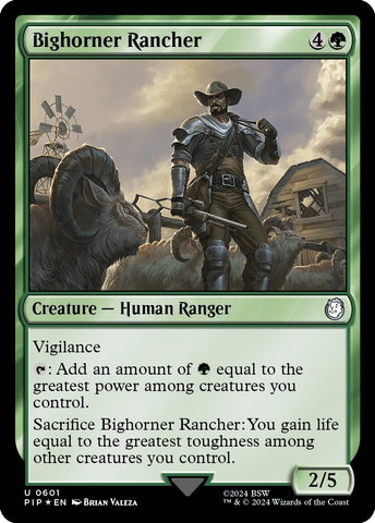 Image for Bighorner Rancher (Surge Foil) (601) [Universes Beyond: Fallout]