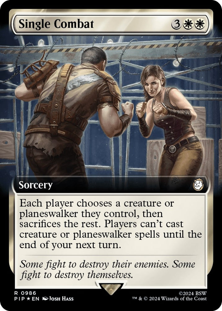 Image for Single Combat (Extended Art) (Surge Foil) (986) [Universes Beyond: Fallout]