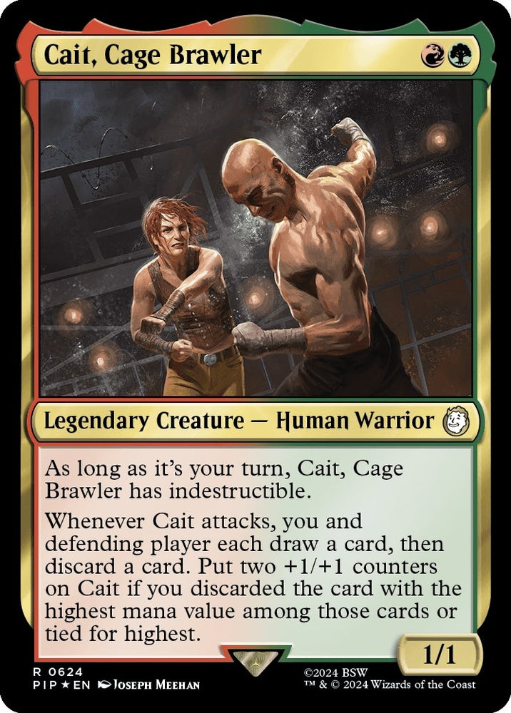 Image for Cait, Cage Brawler (Surge Foil) (624) [Universes Beyond: Fallout]