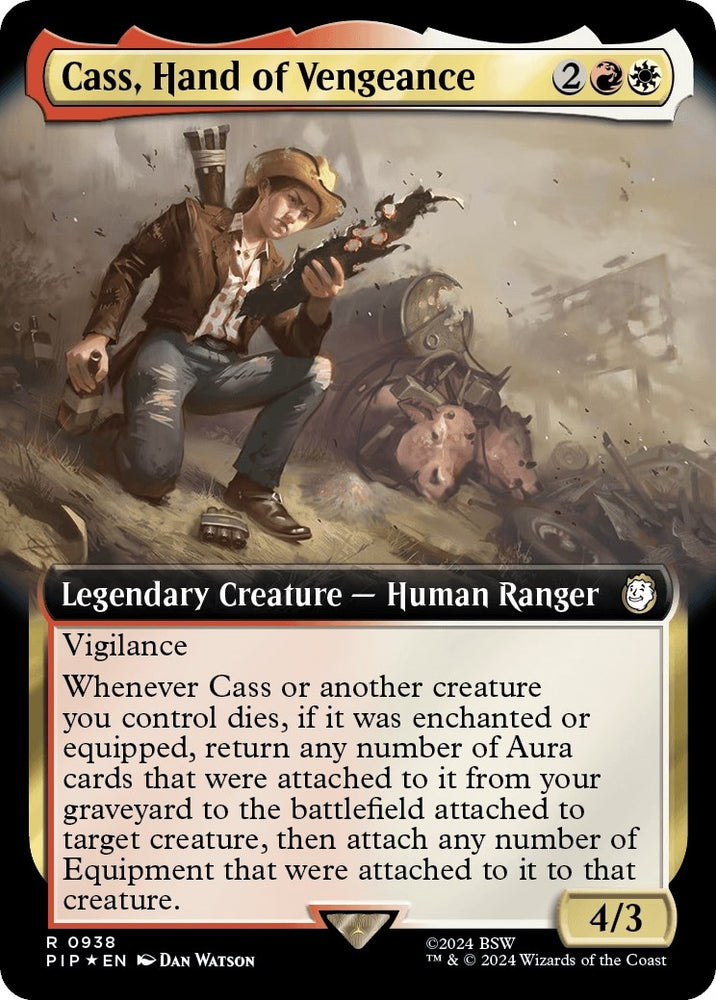 Image for Cass, Hand of Vengeance (Extended Art) (Surge Foil) (938) [Universes Beyond: Fallout]
