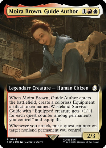 Image for Moira Brown, Guide Author (Extended Art) (Surge Foil) (948) [Universes Beyond: Fallout]