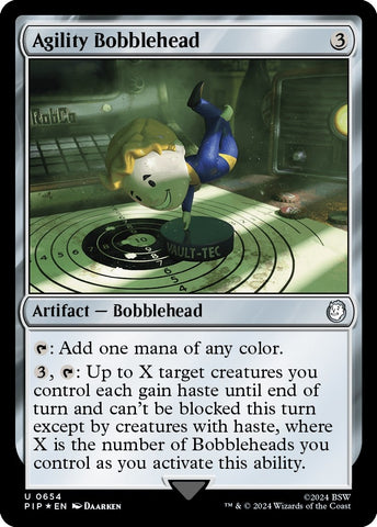Image for Agility Bobblehead (Surge Foil) (654) [Universes Beyond: Fallout]