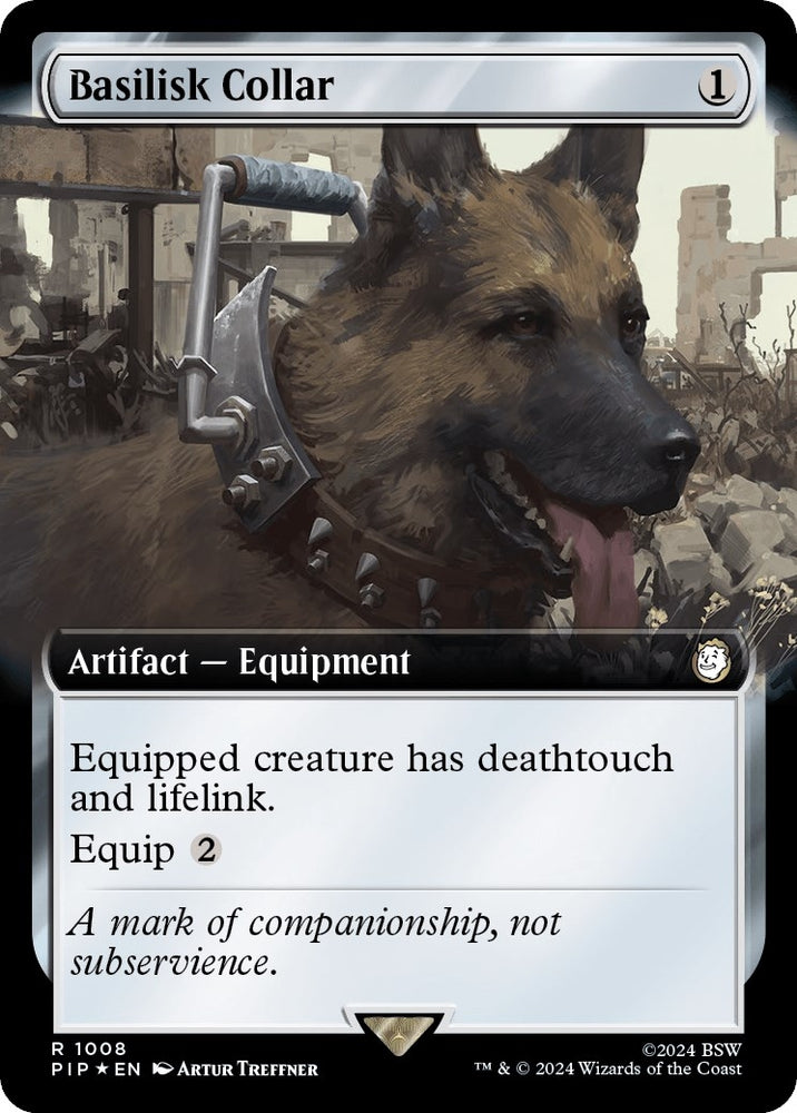 Image for Basilisk Collar (Extended Art) (Surge Foil) (1008) [Universes Beyond: Fallout]