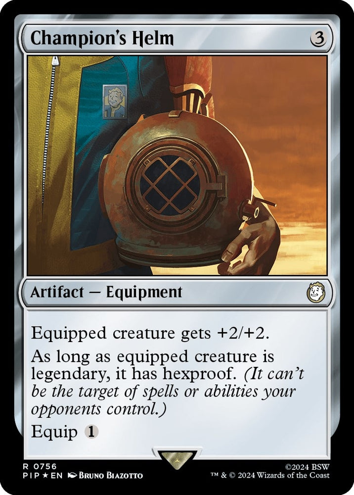 Image for Champion's Helm (Surge Foil) (756) [Universes Beyond: Fallout]