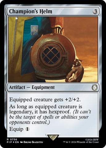 Image for Champion's Helm (Surge Foil) (756) [Universes Beyond: Fallout]