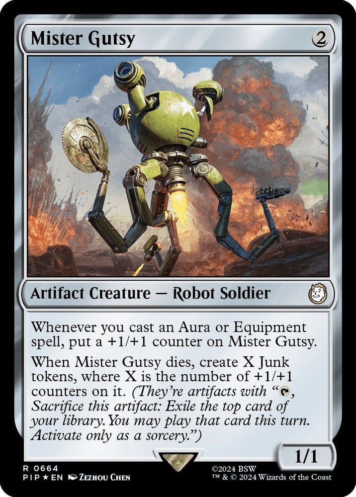 Image for Mister Gutsy (Surge Foil) (664) [Universes Beyond: Fallout]