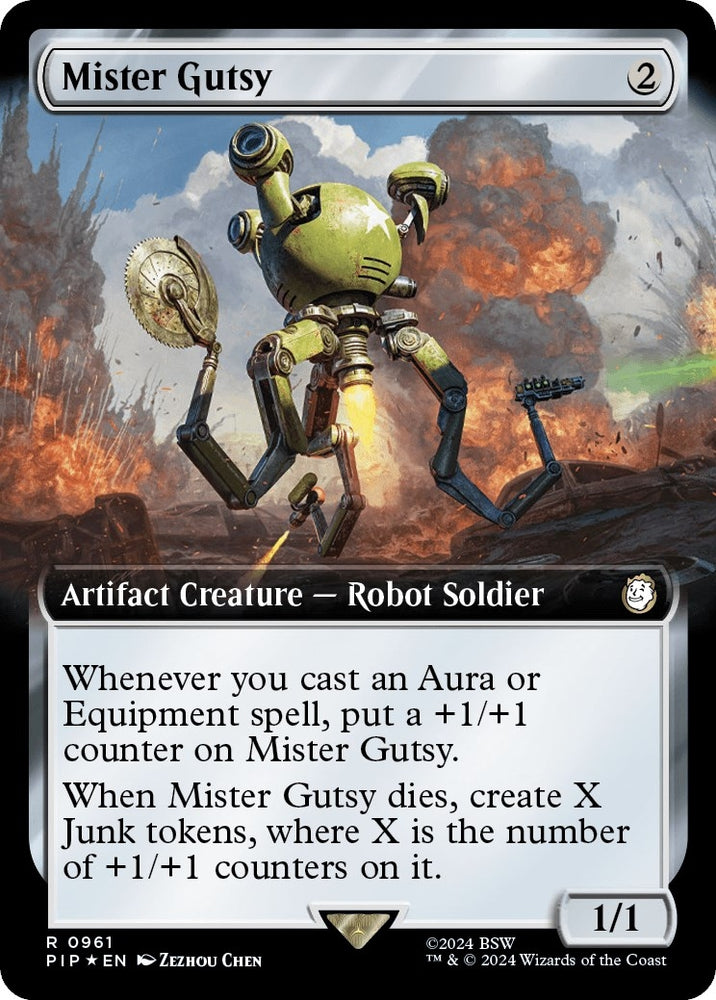 Image for Mister Gutsy (Extended Art) (Surge Foil) (961) [Universes Beyond: Fallout]