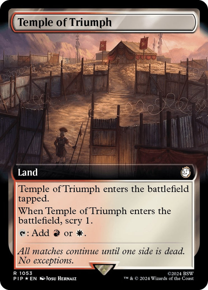 Image for Temple of Triumph (Extended Art) (Surge Foil) (1053) [Universes Beyond: Fallout]