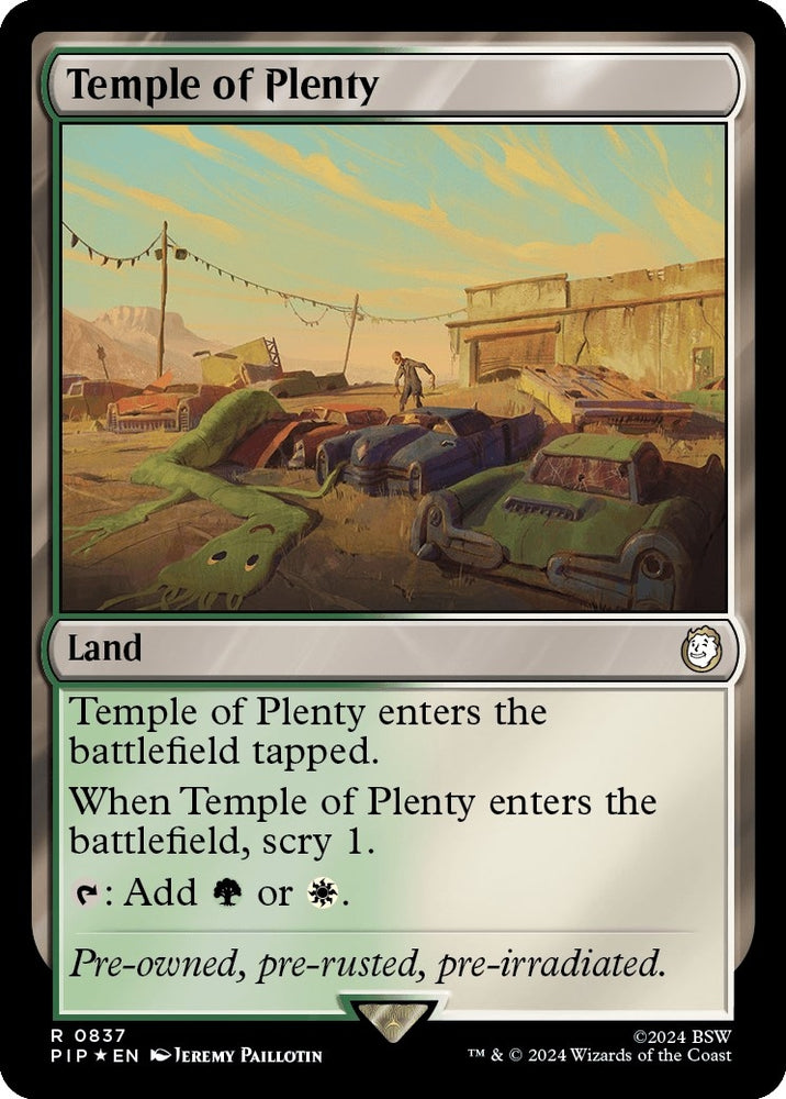 Image for Temple of Plenty (Surge Foil) (837) [Universes Beyond: Fallout]