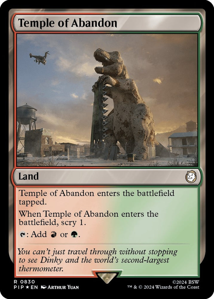 Image for Temple of Abandon (Surge Foil) (830) [Universes Beyond: Fallout]