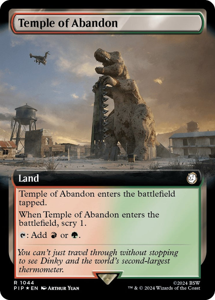 Image for Temple of Abandon (Extended Art) (Surge Foil) (1044) [Universes Beyond: Fallout]