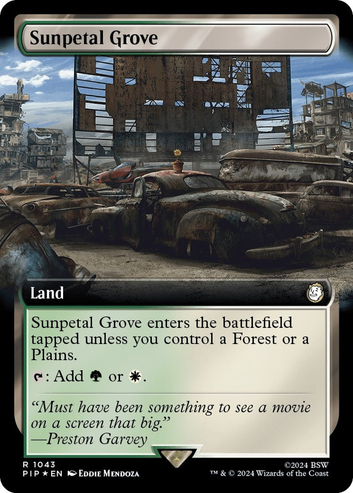 Image for Sunpetal Grove (Extended Art) (Surge Foil) (1043) [Universes Beyond: Fallout]