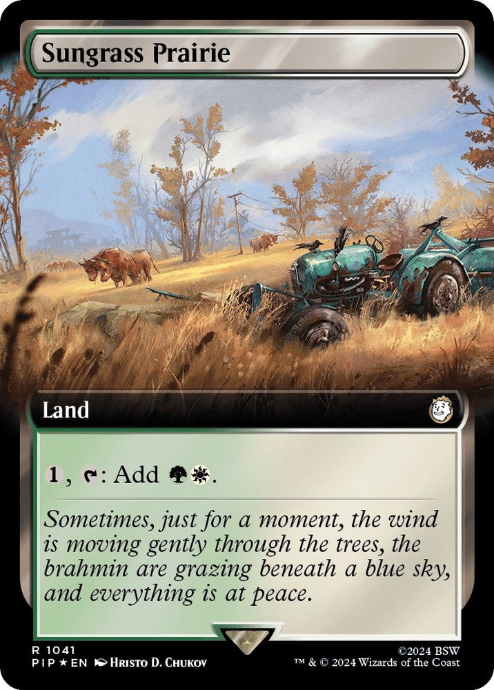 Image for Sungrass Prairie (Extended Art) (Surge Foil) (1041) [Universes Beyond: Fallout]