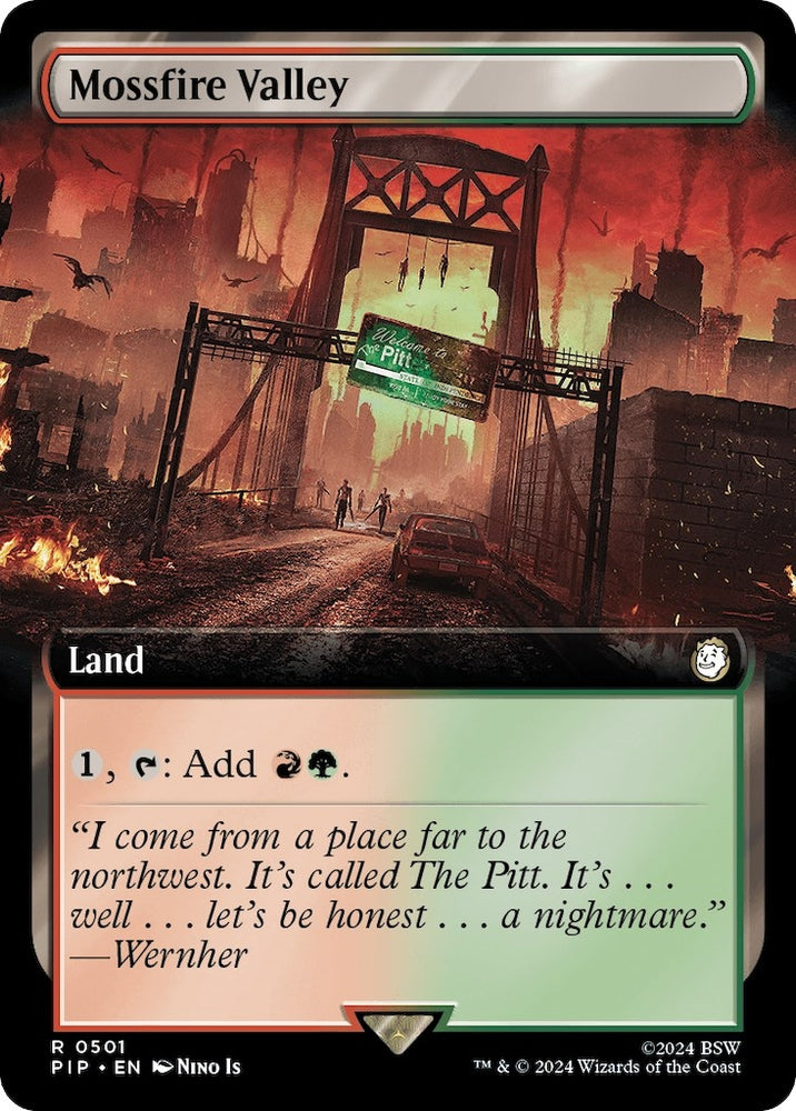 Image for Mossfire Valley (Extended Art) (501) [Universes Beyond: Fallout]