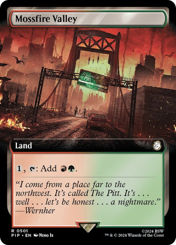 Image for Mossfire Valley (Extended Art) (501) [Universes Beyond: Fallout]
