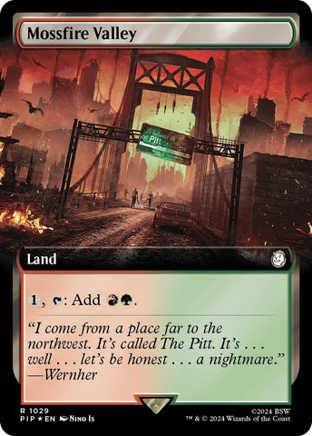 Image for Mossfire Valley (Extended Art) (Surge Foil) (1029) [Universes Beyond: Fallout]