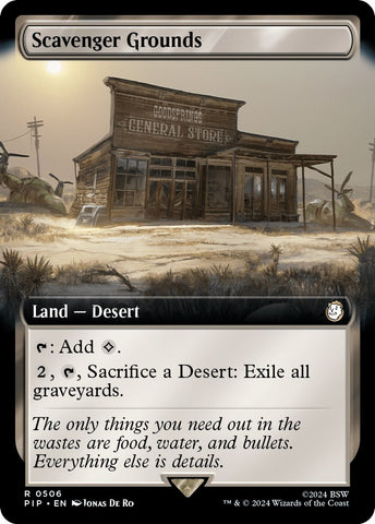 Image for Scavenger Grounds (Extended Art) (506) [Universes Beyond: Fallout]