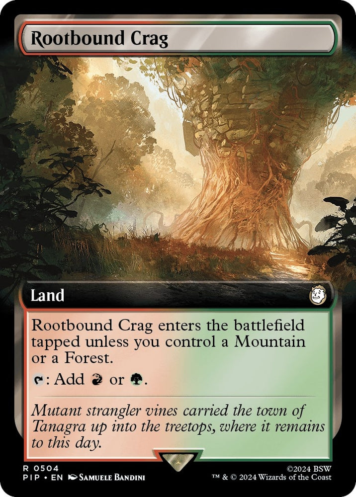 Image for Rootbound Crag (Extended Art) (504) [Universes Beyond: Fallout]