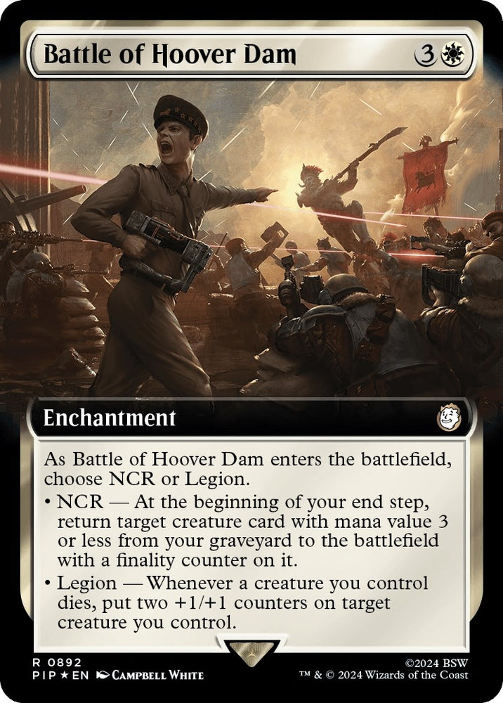 Image for Battle of Hoover Dam (Extended Art) (Surge Foil) (892) [Universes Beyond: Fallout]