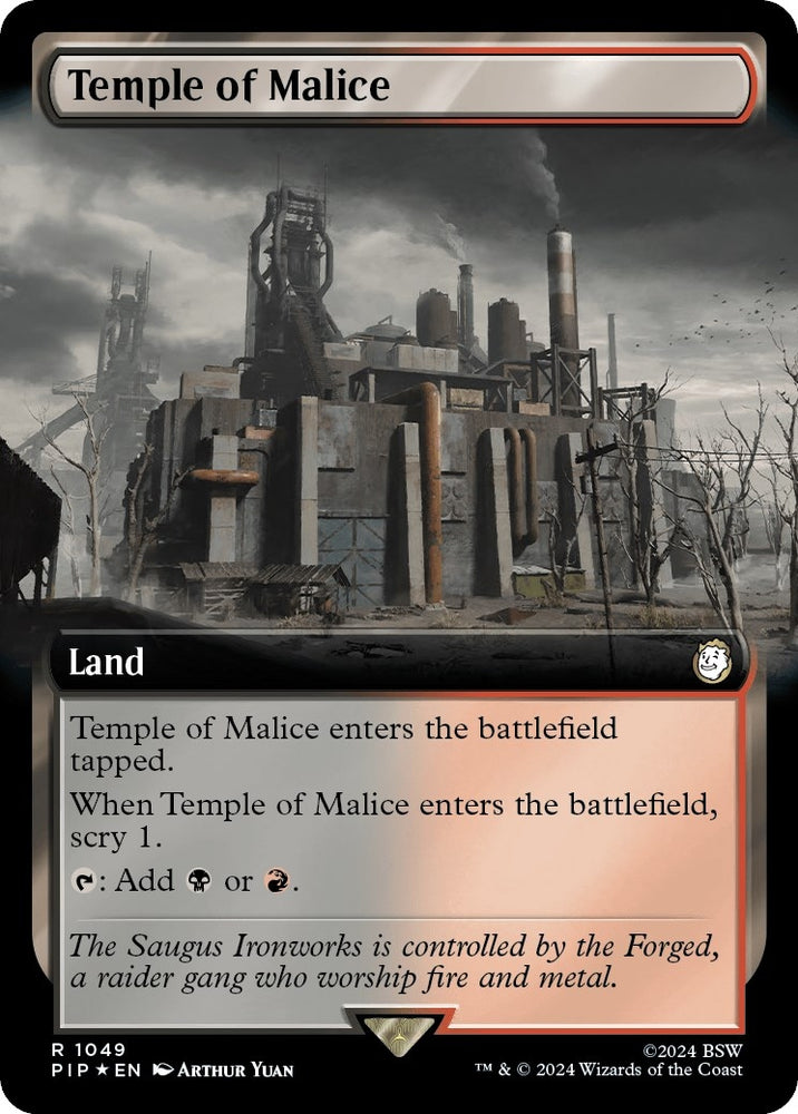 Image for Temple of Malice (Extended Art) (Surge Foil) (1049) [Universes Beyond: Fallout]