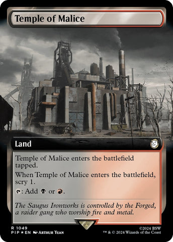 Image for Temple of Malice (Extended Art) (Surge Foil) (1049) [Universes Beyond: Fallout]