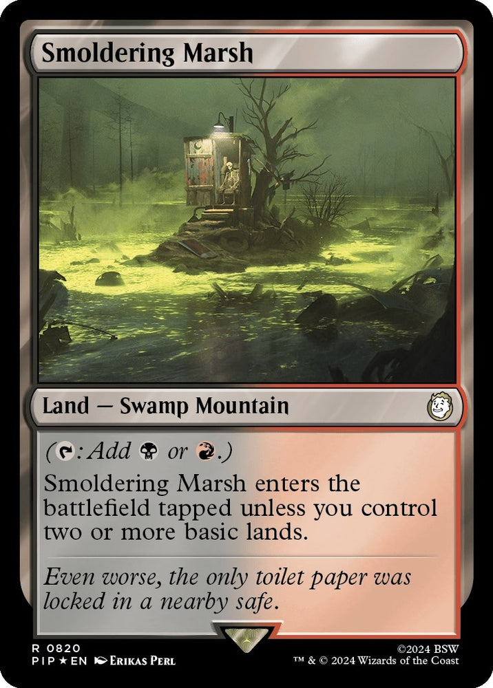 Image for Smoldering Marsh (Surge Foil) (820) [Universes Beyond: Fallout]