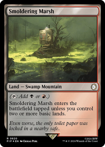 Image for Smoldering Marsh (Surge Foil) (820) [Universes Beyond: Fallout]