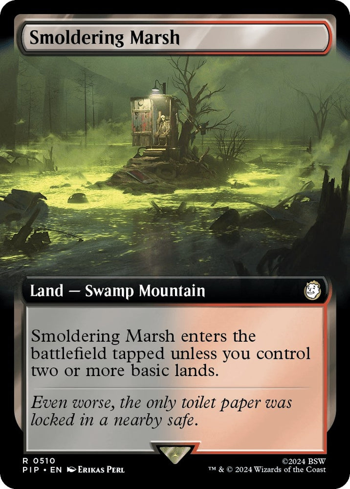 Image for Smoldering Marsh (Extended Art) (510) [Universes Beyond: Fallout]