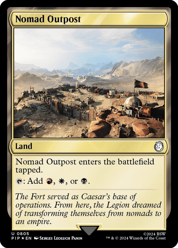 Image for Nomad Outpost (Surge Foil) (805) [Universes Beyond: Fallout]