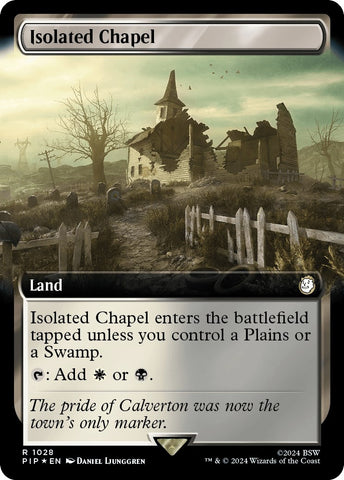 Image for Isolated Chapel (Extended Art) (Surge Foil) (1028) [Universes Beyond: Fallout]