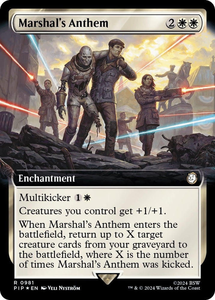 Image for Marshal's Anthem (Extended Art) (Surge Foil) (981) [Universes Beyond: Fallout]