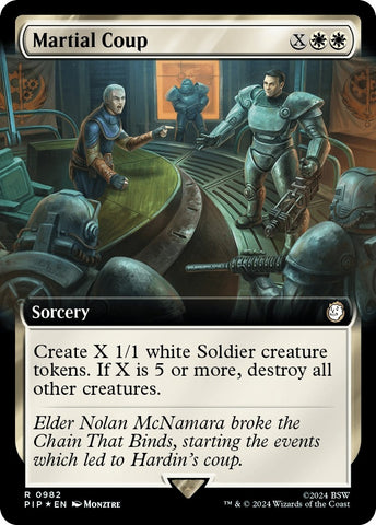 Image for Martial Coup (Extended Art) (Surge Foil) (982) [Universes Beyond: Fallout]
